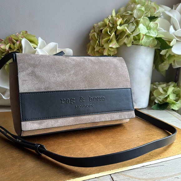 NWOT! Rag & Bone Suede and Leather Flap Crossbody